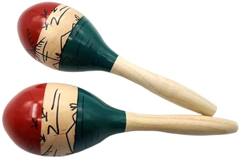 The two vibrant maracas are designed to be easy to handle and encourage music exploration and promote a toddler's party or learning environment. Hand held sand rattles