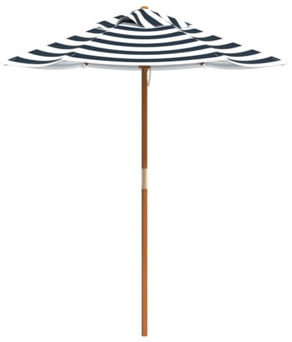 Mokuyary Ombrellone da giardino per bambini con palo in legno Ø120 x 140 cm, ombrellone da esterno per terrazza, piscina, spiaggia, ristoranti, balcone -A