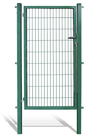 Arvotec Gartentor für Stabmattenzäune, grün, BxH:1000x1800mm inkl. Pfosten - mit Befestigungsmaterial & Ersatzschlüsseln - Top Qualität zum Bestpreis!