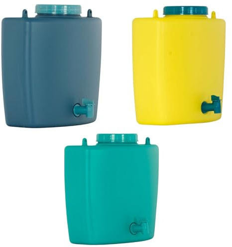 4Big.fun Wasserspender 9 L mit Wasserhahn Camping Gartenhaus Datscha Rukomojnik Kanister gelb