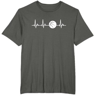 T Shirt Basketball Il Mio Cuore Batte per il Basket Maglietta