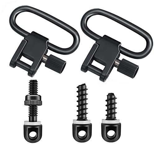 Anovo Two Point Traditional Sling Attachments Mounts with 3 Pieces Sling Swivel Studs Wood Bolt Screw Studs Crossbow Sling Screw