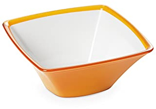 Omada Design Küchenschüssel 1,3 l, Salatschüssel aus bruchsicherem Acryl, spülmaschinenfest, hergestellt in Italien, Linie Square