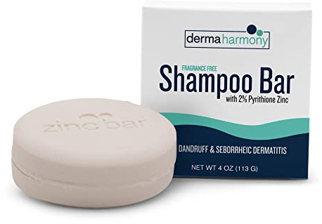 Dermaharmony 2% Pyrithione Zinc Shampoo Bar for dandruff and seborrheic dermatitis - Fragrance Free (4 Oz)