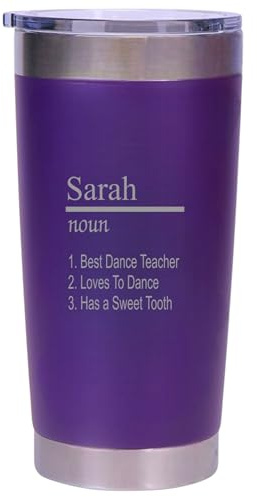 [Custom] Personalised Engraved Purple Noun/Definition Double Wall Insulated Cup 500ml 17.5oz Hot Cold Coffee Tea