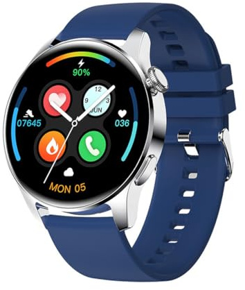 ASVILSmart Watches for Mens,Bluetooth Call Sports Smartwatch with Text/Heart Rate/Blood Oxygen/Sleep Monitor,Fitness Tracker 5ATM Waterproof Pedometer Outdoors Military Watch for Android Phones,I