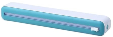 König Design Folieskärare perfekt skärare, praktisk dispenser för plastfolie och aluminiumfolie, foliedispenser av plast (grön)