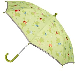 Sigikid Regenschirm Frosch Kinderschirm, 75 cm grün, Onesize