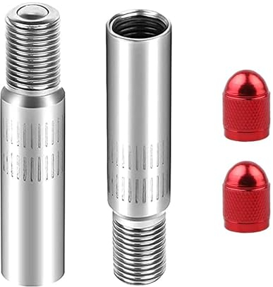 Hezhou 2 Pezzi Estensione della Valvola Auto 39mm Adattatore di Estensione Valvola Pneumatico Stelo Prolunga Prolunga Valvola Adattatore per Auto, Camion, Scooter, Monopattino, Caravan (39mm)