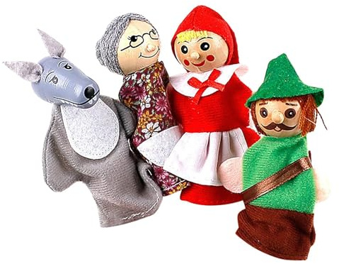 Títeres con dedos de animales,Marionetas familiares con dedos | 4 títeres | de dedos para la hora del cuento | Juego de títeres de dedos para de baño educativos para la h