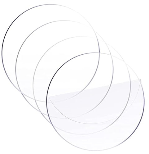 Acrylplatten, 25 Stück, 5,1 cm, klare extrudierte runde Acrylplatten, runde Scheibenplatten für DIY-Projekte, Schlüsselanhänger, Ornamente, Basteln von Kuchenscheiben