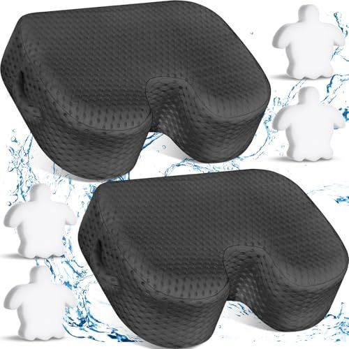 Tinideya 6 Pcs Hot Tub Booster Seats for Adults with Suction Cups,Grey