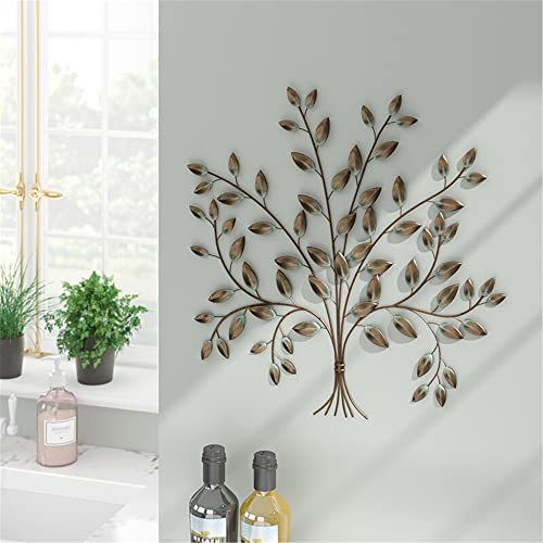 3D-Wandskulptur aus Metall, Baum des Lebens, 61 cm, von der Natur inspirierte Wandskulptur für Weihnachtsdekoration, Herbst-Wandbehang, Dekoration, Geschenk