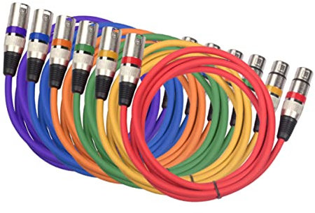 Vaguelly 6piezas Cable De Extensión De Audio Macho Hembra Rojo Azul Para Micrófonos y Equipos De