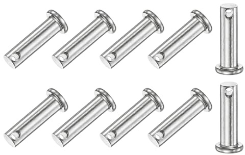 M METERXITY 10 Stück Einloch Klauenstifte, M8 x 30mm 304 Edelstahl Flachkopf Klauenstifte für mechanische Verbindungen/Fixteile/Schiffsausrüstung, Verbindungsscharnierstift Wiederverwendbar