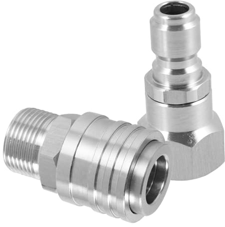 BUGUUYO 2stücke Hochdruckreiniger-adapter-set Schnellkupplungen Für Hochdruckreiniger Edelstahl Adapter Mit Sicherer Verbindung Für Einfache Montage Und Demontage
