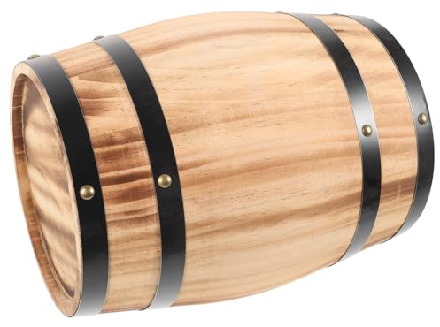 MAGICLULU Eichenweinfass Deko Robust Und Langlebig Vintage Holz-Barrel Für Rustikalen Charme in Bar Und Zuhause Vielseitig Einsetzbar Handgefertigte Weinbar-Dekoration Für Individuelle