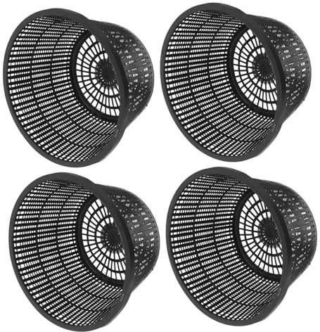 SOIMISS 4pezzi Cestini Idroponici Grandi Neri Per Coltivazione Indoor e Outdoor Vasi Rete Resistente Per Piantine e Sistemi Di Crescita Senza Adatti Per Propagazione e Clonazione Piante