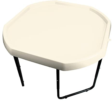 Medium Cream 70cm Plastic Activity, Sand & Water Mixing Play Tray with Stand Adjustable to 3 Heights.