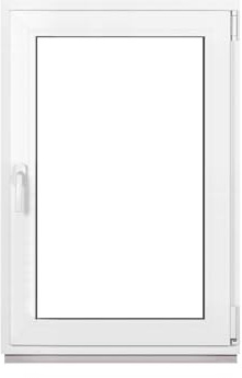 Framex Finestra in Plastica Bianca, Larghezza x Altezza: 70 x 110 cm (700 x 1100 mm), Triplo Vetri (32 mm), Anta-Ribalta, Girevole DIN Sinistra – Premium