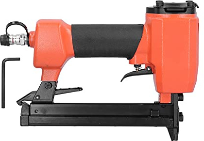 Garosa Pneumatic Nailer Air Staple Gun Pneumatic Staple Gun One-Click Switch Nitrided Holder Alloy Steel 422J Japanese Connector for Furniture Fabric Leather Assembling