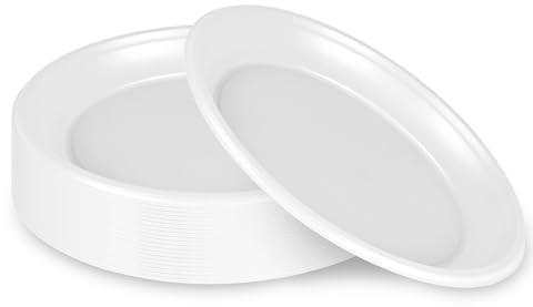 Alaoo Plastikteller 40 Stück Teller Set,Mehrweg Plastik Teller Kunststoffteller,Plastik Teller Wiederverwendbar Kunststoffteller,Partyteller Partygeschirr für Grillparty,Catering,Geburtstage