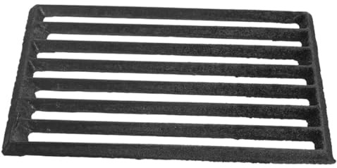 ELAYARD Heavy-duty Iron Fireplace Grate Rectangular Bbq Grilling Grate for Firewood Burning High-temperature Resistant Metal Fire Pit Grill for Outdoor Barbecue Cooking and Efficient