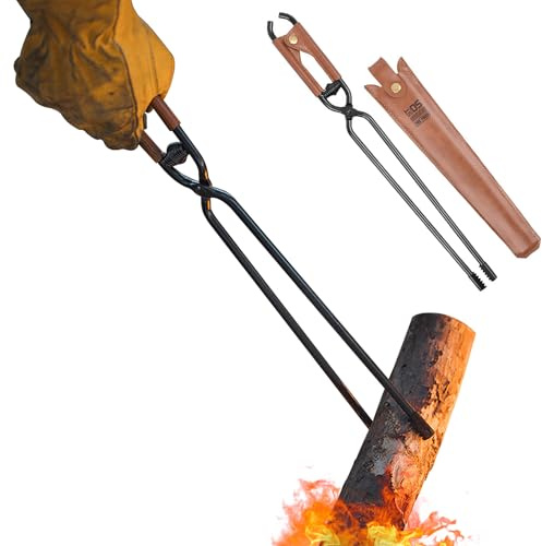 Holzkohle-Kirschpflücker – hitzebeständiger Zangenclip, rutschfestes Griff-Design, leichtes, langlebiges Werkzeug, Hochtemperatur-Grillzubehör zum Grillen, Kochen, Outdoor, Camping, Feuermanagement