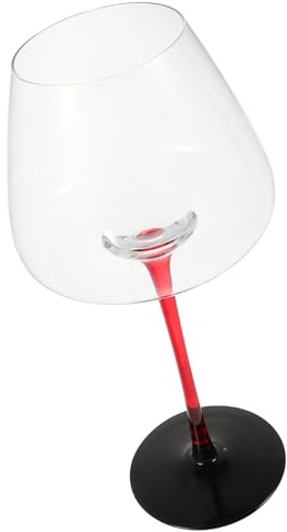 GRIRIW Copas de Vino Borgoña 710 Ml con Tallo Alto Rojo, Cristal Transparente para Cata de Vino, Vaso Decorativo Reutilizable para Hogar y Eventos
