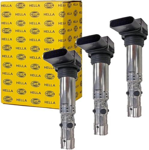 BandelOne enthält 3x Hella Zündspule 12 V 4 Polig für Polo 9N Fox Fabia Ibiza 1.2