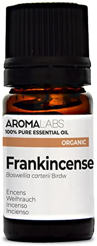 Bio - Frankincense Essential Oil - 5mL - 100% Pure, Natural, Chemotyped and AB/Cosmos Certified - AROMA LABS (French Brand)