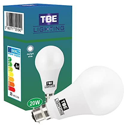 TBE LIGHTING 20W LED A80 Bulb - B22 Standard Bayonet Fitting, 150w Equivalent Non-Dimmable Energy Saving LED A80 Bulb, 1800 Lumen Output, 20,000Hrs Life Expectancy (6000K Daylight White)