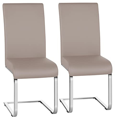 Yaheetech Set de 2 Piezas Sillas de Comedor Silla de Cocina Conjunto de Silla de Cocina Tapizada Carga MAX de 135 KG