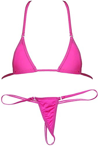 Czizitong Femmes Micro G-String Bikini 2 pièces Coulissant Top String Petit Soutien-Gorge Nouvelle