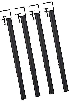 BIZOLE 4PCS Tischbeine - Tischbein Metall, 65–95 cm Höhenverstellbares Tischbein, Schmiedeeisernes DIY-Möbel-Tischbein, Camping-Auto-Tischbein, Mit Tischbein-Schutzfußverstellung
