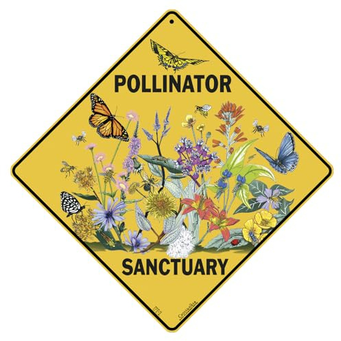 CROSSWALKS Pollinator Sanctuary 12 X 12 Aluminum Sign (X488)