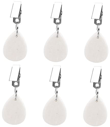 Garneck Tischdeckengewichte Clips 6 Stück Marmor Hängesteine ​​edelstahl Für - Und Gartentische