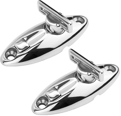 Gotrain 2 Stück Schnellspannung Aufhänger, 316 Edelstahl, Boothaken für Pontonboot, Boot-Scharniere, Kotflügel-Schnellverschluss-Clip für Marine-Hardware-Zubehör