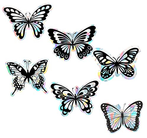 Levemolo 6stücke Anti-kollisionsglas Aufkleber Für Fenster Kreative Vogelwarnungs-dekore Statische Fensterfolie Für Innen Und Außen Effektiver Schutz Gegen Vogelschlag Charmante