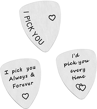 ifundom 3stücke Stahl Dünne Gitarrenplektren Für Gitarre Gitarrenplektrum-splitter Mit Buchstabenmotiv Gitarrenplektren Aus Hochwertigem Material