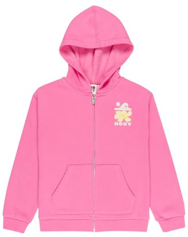Roxy Surf Feeling Fleecepullover mit Reißverschluss, gebürstet, Rosa, 16