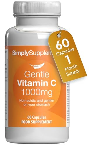Gentle Vitamin C 1000mg | Sodium Ascorbate | 60 Capsules | 1 Month's Supply