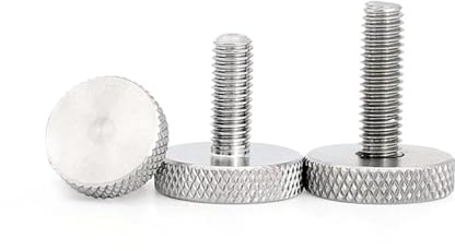 1-10 Stück Edelstahl-Rändelschraube M2 M2.5 M3 M4 M5 M6 M8 M10 GB835 304 Flachkopfschraube mit Handfestziehen(X 6mm,M2.5 10PCS)