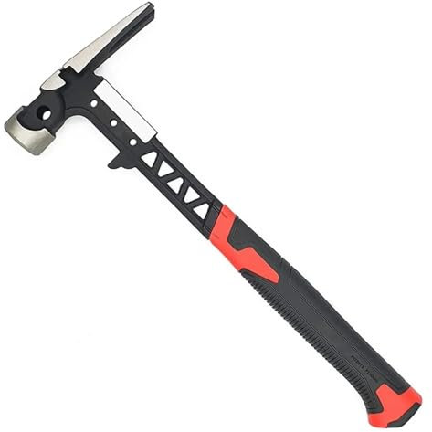 MUZIT Hammer,Horseshoe Hammer,Claw Hammer Multifunctional Sheep Horn Shockproof Connected(Orange)