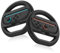 [2 Pack] Steering Wheels for Nintendo Switch 2 Joy-Cons 2025 – Racing Wheel Grips Compatible with Mario Kart World, Ergonomic Design for Console Driving Games – Black