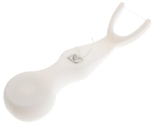 VALICLUD 1pezzi Porta Riutilizzabile Bianco Supporto Pratico e Portatile Per Pulizia Denti e Orale Essenziale Per Uso Quotidiano e Rimozione Tartaro Compatibile Con Filo Standard