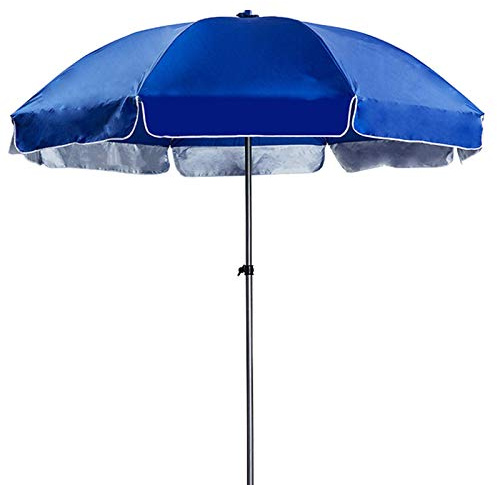 Parasol de plage double couche de 2,6 m pour balcon et terrasse, motif côtier rouge et bleu, protection UV, auvent de jardin élégant