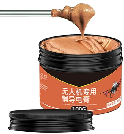 XUQEAYWD Grasso Conduttivo al Rame | Grasso 100g Resistente ad Alta Temperatura,Lubrificante a Riduzione Rumore per Cuscinetti Ingranaggi Mozzi Macchinari Industriali Attrezzature Marini
