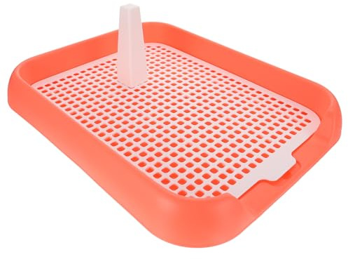 ANDRESLAD Hundetoilette für Kleine und Mittelgroße Hunde Rutschfestes Indoor hundeklo mit Gitterdesign und Tragegriff Leicht zu Reinigen Fördert Welpentoilette und Hygienische Hundetraining
