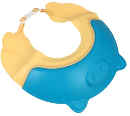 FUNOMOCYA Verstellbare Wasserdichte Shampoo Schutzhaube mit Weichem Silikonrand für Augenschutz und Ohrenschutz Beim Baden und Haarewaschen Geeignet für Kleinkinder